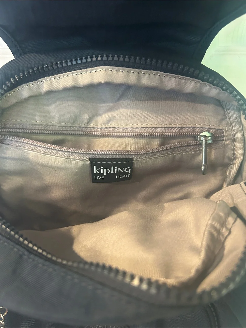 Kipling City Pack Mini Navy Backpack with Monkey Key Charm
